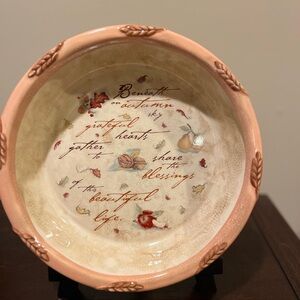 Russ Barrie and co. Hand Painted Autumn Themed Deep Dish Pie Plate